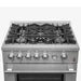 FORNO Premium 2-Piece Kitchen Bundle -Giovanni 30-inch Gas Range Stainless Steel, Forno Gallipoli 30" French Door Refrigerator with Bottom Freezer 17.5 cu. ft Capacity - FBDL-020-01CAUS