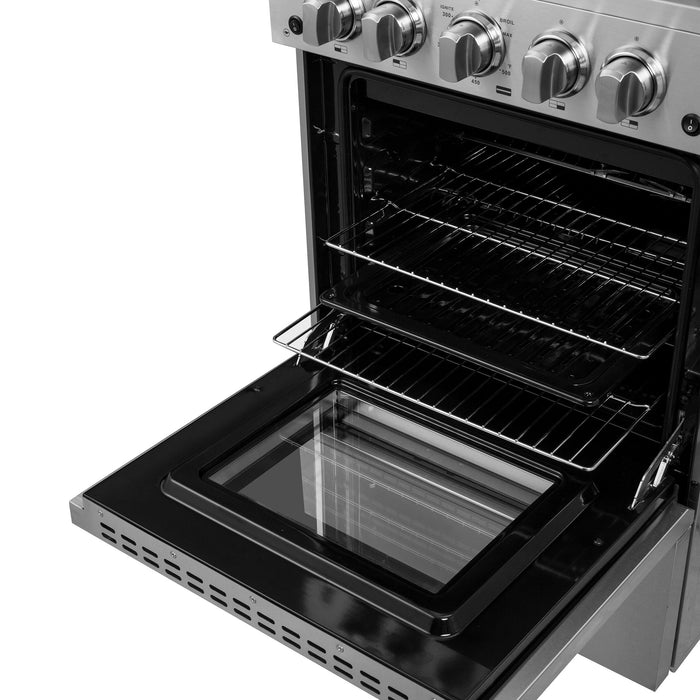 Forno Breno 24-Inch Freestanding Gas Range, Plug Included, Energy Efficient