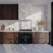 Forno Capriasca 36-Inch Black Freestanding French Door Gas Range, 6 Burners, Convection Oven, Energy Efficient
