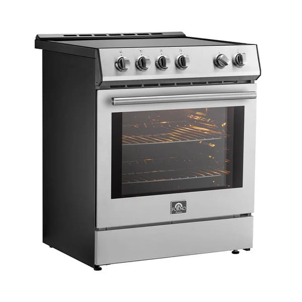 FORNO 2-Piece Appliance Package - 30-Inch Induction Range and 31-Inch Refrigerator, Right Hinge in Stainless Steel FBDL-014-01CAUS