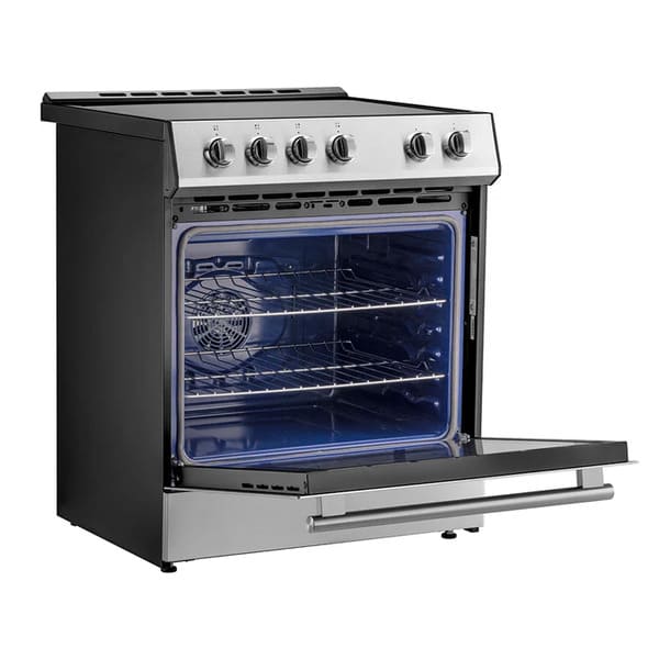 FORNO 2-Piece Appliance Package - 30-Inch Induction Range and 31-Inch Refrigerator, Left Hinge in Stainless Steel FBDL-014-02CAUS