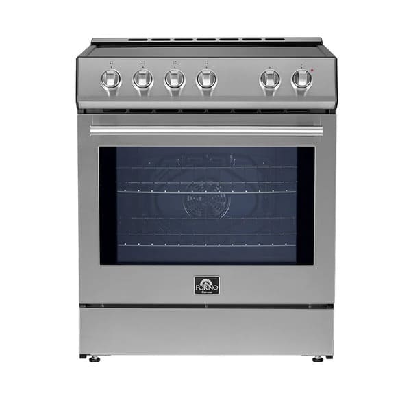 FORNO 2-Piece Appliance Package - 30-Inch Induction Range and 31-Inch Refrigerator, Right Hinge in Stainless Steel FBDL-014-01CAUS