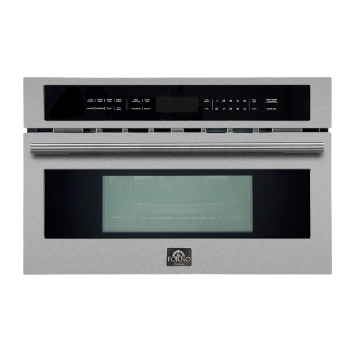 FORNO Capoliveri 30 Inch Stainless-Steel 1000 Watts Microwave Drawer 1.2 cu.ft. - FMWDR3000-30