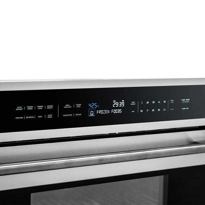 FORNO 2-Piece Kitchen Bundle - 30" Stainless Steel Single Wall (1333-30) Oven, 30" Stainless Steel Microwave (3093-30)