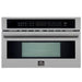FORNO 2-Piece Kitchen Bundle - 30" Stainless Steel Single Wall (1333-30) Oven, 30" Stainless Steel Microwave (3093-30)