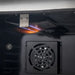 Close-up view of the interior gas burner inside the oven cavity of the FORNO 30-inch gas range from the 2-Piece Appliance Package, highlighting the lower bake burner with protective cover—designed for even heat distribution and efficient baking performance.