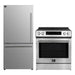 FORNO 2-piece appliance package featuring a 30-inch induction range and a 31-inch right-hinge refrigerator in stainless steel, offering a modern, energy-efficient kitchen setup with sleek, coordinated design.