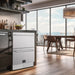 FORNO Cosenza drawer freezer shown in a stylish kitchen environment, featuring a sleek built-in stainless steel design with two spacious freezer drawers.