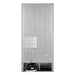Rear view of the FORNO Milano stainless steel French door refrigerator, showing the smooth metal back panel, ventilation grilles, and utility access points designed for proper airflow and easy installation as part of the 4-Piece Appliance Package.