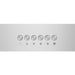 Close-up of the control panel on the FORNO espresso range hood from the 4-Piece Appliance Package, featuring a sleek, user-friendly interface with push-button controls for fan speeds, lighting, and power, all set against a rich espresso finish.