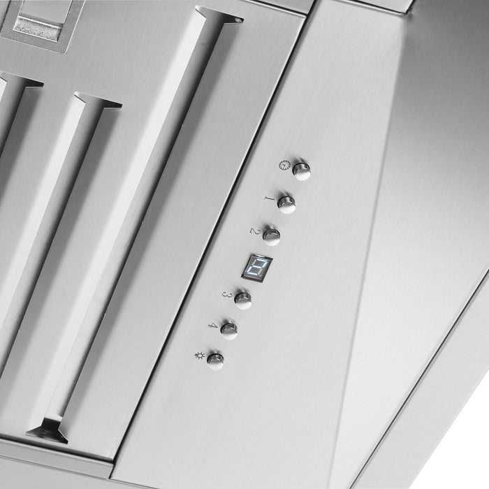 Forno Altilia 60-Inch Insert Range Hood, Stainless Steel, LED Lighting, Baffle Filters