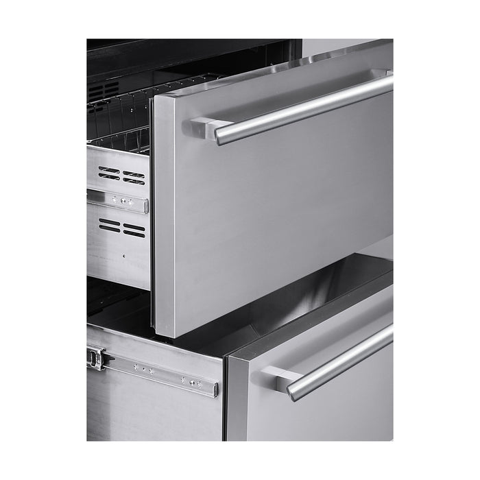 Forno Capraia 30-Inch Dual Temperature Zone Wine Cooler, Up to 144 Bottles, Two Refrigerated Drawers, Adjustable Temperature Zones