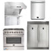 Forno Appliance Package - 36 Inch Gas Range, 60 Inch Refrigerator, Range Hood, Dishwasher, FRHWM-FFSGS6244-36