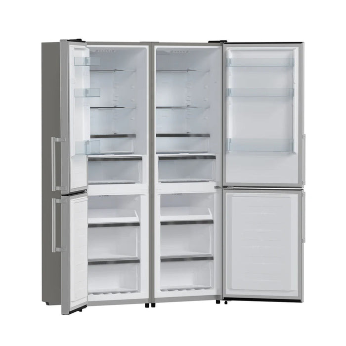 FORNO Guardia 46.8-Inch 21.6 cu.ft. Side-by-Side Bottom Freezer Refrigerator in Stainless Steel - FFFFD1778-48S