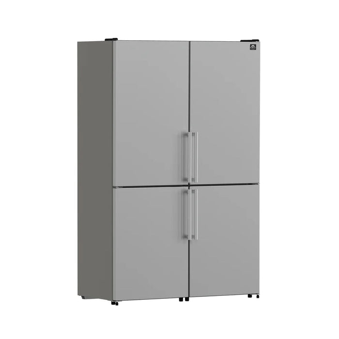 FORNO Guardia 46.8-Inch 21.6 cu.ft. Side-by-Side Bottom Freezer Refrigerator in Stainless Steel - FFFFD1778-48S
