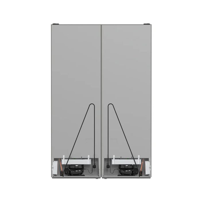 FORNO Guardia 46.8-Inch 21.6 cu.ft. Side-by-Side Bottom Freezer Refrigerator in Stainless Steel - FFFFD1778-48S
