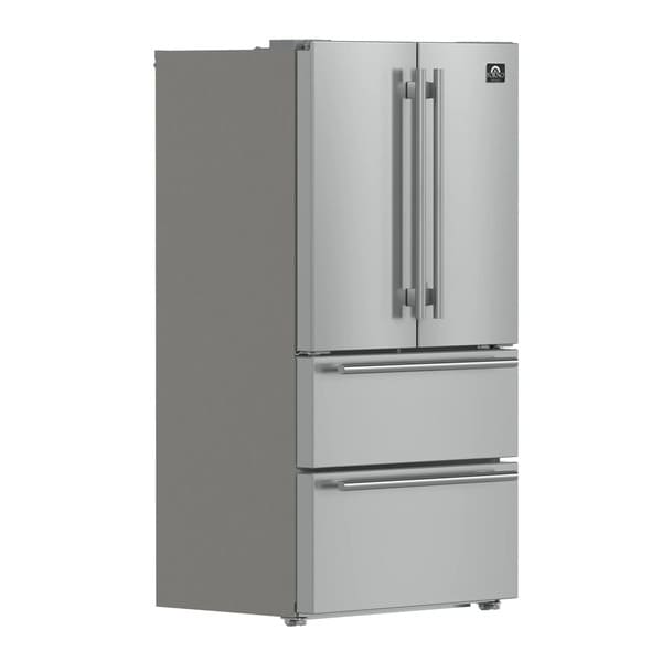 FORNO 2-Piece Appliance Package - 36-Inch Electric Range and 36-Inch French Door Refrigerator in Stainless Steel FBDL-013-08CAUS