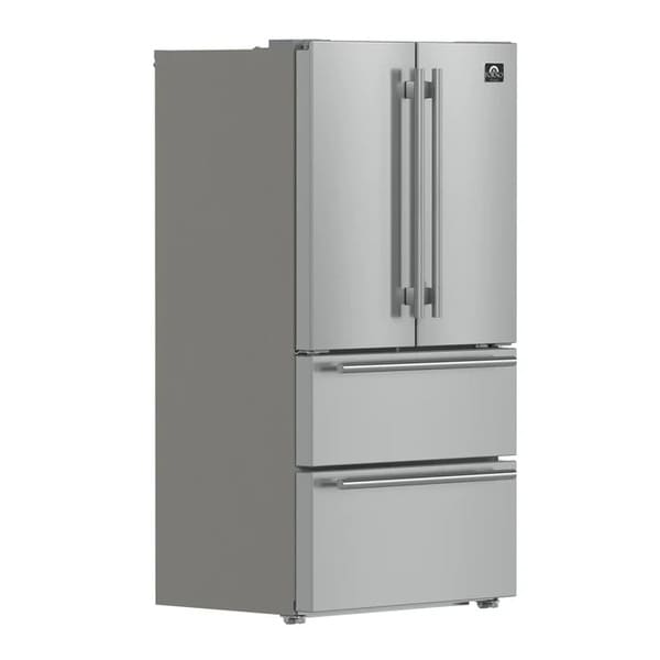 FORNO 2-Piece Appliance Package - 30-Inch Induction Range and 36-Inch French Door Refrigerator in Stainless Steel FBDL-014-03CAUS