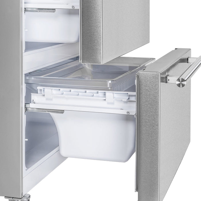FORNO Premium 2-Piece Kitchen Bundle -Giovanni 30-inch Gas Range Stainless Steel, Forno Moena 36" French Door 19.2 Cu.Ft. Stainless Steel Refrigerator - FBDL-020-02US
