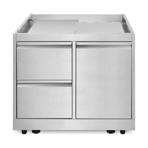 Cosmo 32 in. Newport Collection Grill Cabinet with Drawers, Tank Mount, Soft Roll Casters, Stainless Steel Frame - COS-GCN323SS