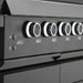 Cosmo 58 in. Newport Collection 6 Burner Propane Gas Grill, Side Griddle, Infrared Rotisserie, Knob LEDs, Matte Black - COS-GGFN587GBK