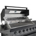 Cosmo 58 in. Newport Collection 6 Burner Propane Gas Grill, Side Griddle, Infrared Rotisserie, Knob LEDs, Matte Black - COS-GGFN587GBK