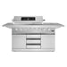 Cosmo 58 in. Newport Collection 6 Burner Propane Gas Grill, Side Griddle, Infrared Rotisserie, Knob LEDs, Stainless Steel - COS-GGFN587GSS