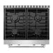 Cosmo 30 in. Lumin Collection 4.8 cu. ft. Gas Range with 4 Sealed Burners and Convection Oven in Stainless Steel - COS-GRC304KB