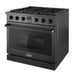 Cosmo 36 in. Lumin Collection 6.1 cu. ft. Gas Range with 6 Sealed Burners and Convection Oven in Matte Black - COS-GRC366KB-BK