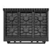 Cosmo 36 in. Lumin Collection 6.1 cu. ft. Gas Range with 6 Sealed Burners and Convection Oven in Matte Black - COS-GRC366KB-BK