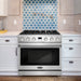 Cosmo 36 in. Lumin Collection 6.1 cu. ft. Gas Range with 6 Sealed Burners and Convection Oven in Stainless Steel - COS-GRC366KB