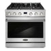 Cosmo 36 in. Lumin Collection 6.1 cu. ft. Gas Range with 6 Sealed Burners and Convection Oven in Stainless Steel - COS-GRC366KB