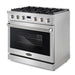Cosmo 36 in. Lumin Collection 6.1 cu. ft. Gas Range with 6 Sealed Burners and Convection Oven in Stainless Steel - COS-GRC366KB