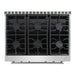 Cosmo 36 in. Lumin Collection 6.1 cu. ft. Gas Range with 6 Sealed Burners and Convection Oven in Stainless Steel - COS-GRC366KB