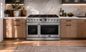 Cosmo 48 in. Lumin Collection 7.4 cu. ft. Double Oven Gas Range with 8 Burners, Convection, Cast Iron Grates, Stainless Steel - COS-GRC488KB