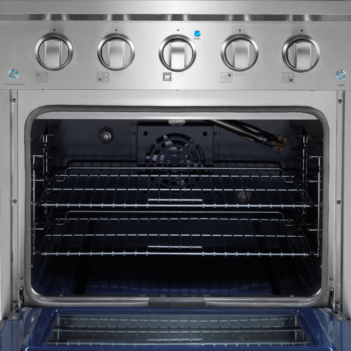 Cosmo Commercial-Style 30 in. 4.3 cu. ft. Gas Range with 4 Burners and Heavy Duty Cast Iron Grates in Stainless Steel - COS-GRP304