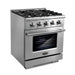 Cosmo Commercial-Style 30 in. 4.3 cu. ft. Gas Range with 4 Burners and Heavy Duty Cast Iron Grates in Stainless Steel - COS-GRP304
