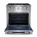 Cosmo Commercial-Style 30 in. 4.3 cu. ft. Gas Range with 4 Burners and Heavy Duty Cast Iron Grates in Stainless Steel - COS-GRP304