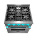Cosmo Commercial-Style 30 in. 4.3 cu. ft. Gas Range with 4 Burners and Heavy Duty Cast Iron Grates in Stainless Steel - COS-GRP304
