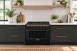 Cosmo 36 in. Vista Collection 5.4 cu. ft. Gas Range, 6 Burners, Convection Oven, LED Light Panel in Matte Black - COS-GRP366-BK