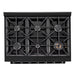 Cosmo 36 in. Vista Collection 5.4 cu. ft. Gas Range, 6 Burners, Convection Oven, LED Light Panel in Matte Black - COS-GRP366-BK