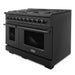 Cosmo 48 in. Vista Collection 6.6 cu. ft. Double Oven Gas Range, 8 Burners, LED Panel, Cast Iron Grates, Matte Black - COS-GRP486G-BK
