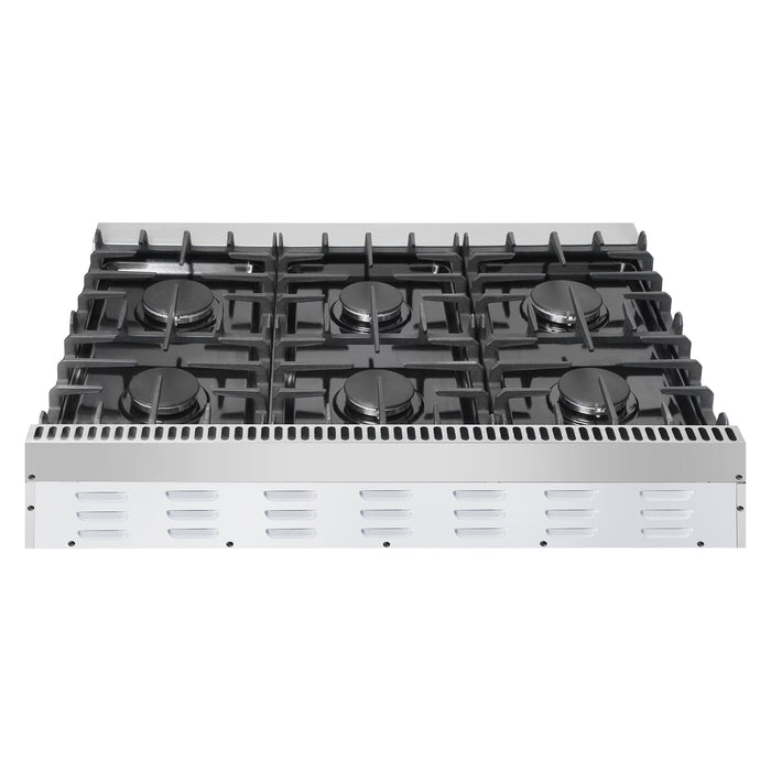 Cosmo 36" Professional Style Stainless Steel Gas Cooktop with 6 Sealed Burners - COS-GRT366