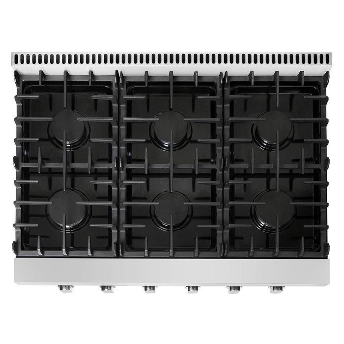 Cosmo 36" Professional Style Stainless Steel Gas Cooktop with 6 Sealed Burners - COS-GRT366