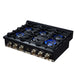 Forno - 36" Rangetop, 6 burners, in black with copper Trim