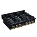 Forno - 36" Rangetop, 6 burners, in black with copper Trim