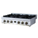 Forno - 36" Rangetop, 6 burners, in white with copper Trim