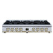 Forno - 48" Rangetop, 8 burners, in white with copper Trim