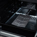 Forno Breno 24 Inch Freestanding Gas Range in Black with Antique Brass, Compact Design