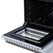Forno Breno 24 Inch Freestanding Gas Range in White with Antique Brass, Compact Design